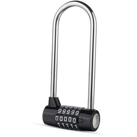 Antivol Velo Code à 5 Chiffres - 16 cm avec Longue Anse - Antivol Vélo Étanche avec Code Réinitialisable - Antivol Trotinette Electrique, Portails, VTT, Sport, École, Hangar et Casiers