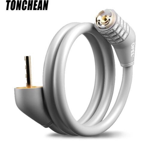 Antivol Velo,Cadenas de velos Long 80mm x 12mm,Câble Antivol pour Vélo Scooter Motos Portail Vélo avec 4 Chiffres Intelligente Code et Vélo Poussette,Verrouillage à Vélo Antivol gris