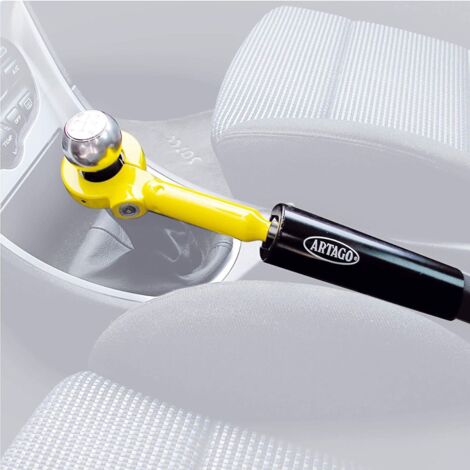 Antivol voiture barre boîte vitesse-frein – Haute sécurité avec serrure anti-perçage – Compact et réglable pour volants jusqu'à 36cm – Artago