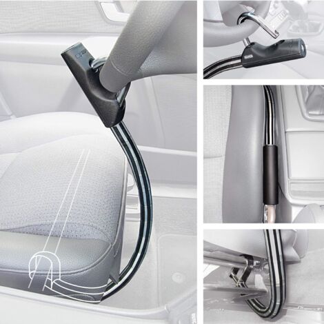 Antivol voiture canne articulée haute sécurité – Acier endurci au carbone – Résistance anti-sciage et anti-cisaille – Serrure anti-perçage avec 3 clés – Artago