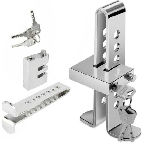Antivols de pédales pour fourgonnettes, antivol de frein et d'embrayage, réglables sur 7 trous, antivol en acier inoxydable, antivol de sécurité pour voiture.