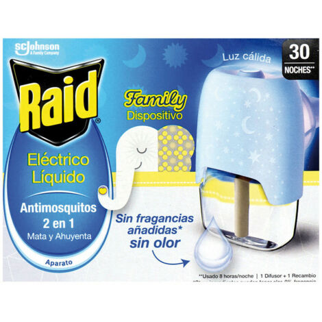 Antizanzare Elettrico Raid Family Antimosquitos 30 Notte