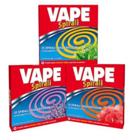 ANTIZANZARE VAPE SPIRALI PROFUMATE 10 PZ