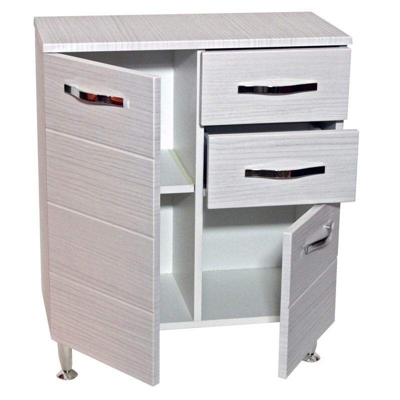 Base avec 2 portes et 2 tiroirs cm 66 x 33 x 80h blanc