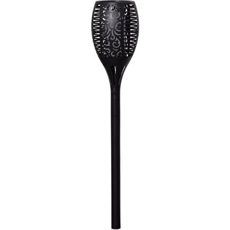 Antorcha LED Solar Efecto Llama con Pincho 1W 78cm  Negro