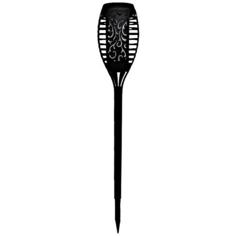 Antorcha solar de resina 12 LED ámbar titilantes Ø 7,3cm H47cm - GALIX