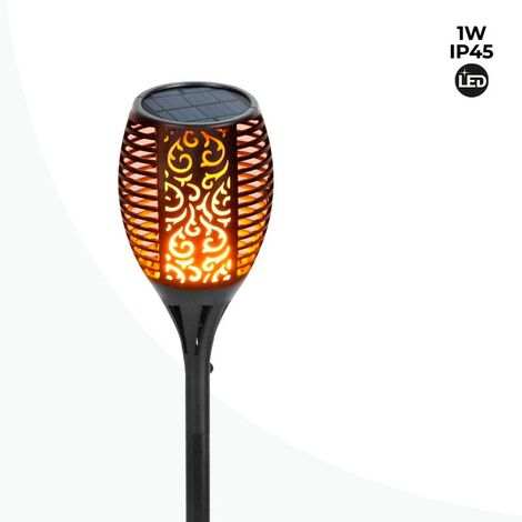 Antorcha solar LED con bombilla efecto fuego IP65
