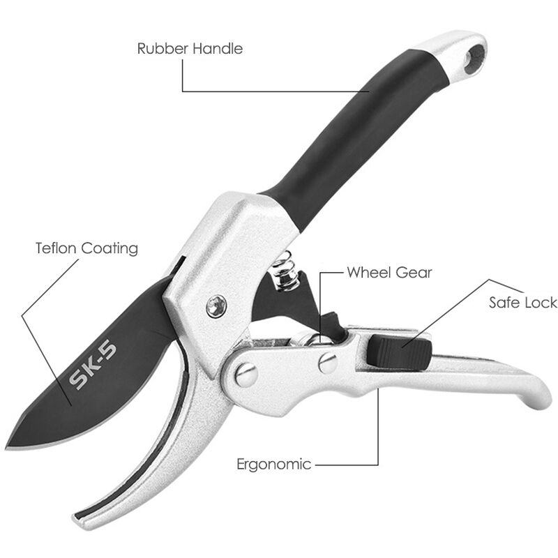 

Asupermall - Anvil Pruner mano Tijeras de podar, Rama Trimmer, miembro de arbol cortador