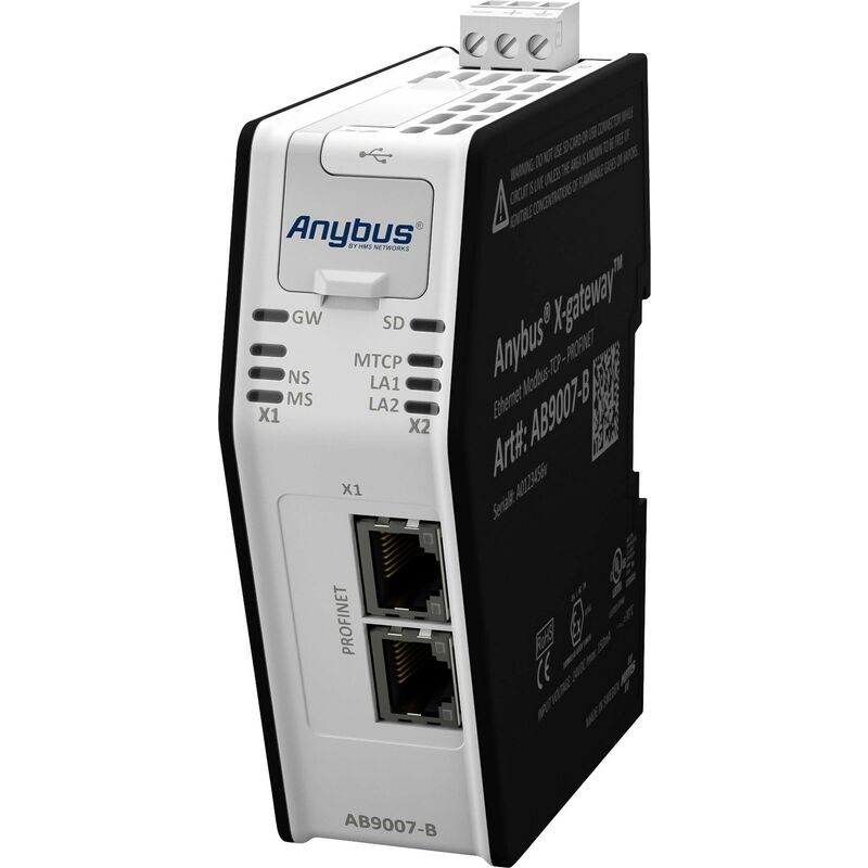 Anybus - Passerelle AB9007 Modbus-TCP Master/Profinet usb, RJ-45, Ethernet 24 v/dc 1 pc(s) A423302