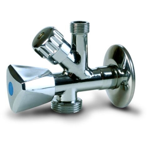 Anzapack 852078W - Chiave a squadra, rubinetto per lavatrice 1/2" x 3/4" x 3/8"