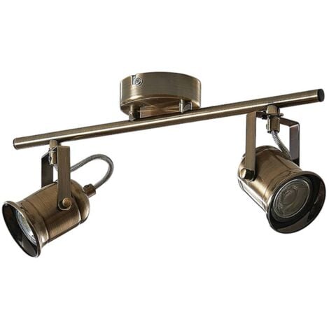 Anze ceiling spotlight in antique brass