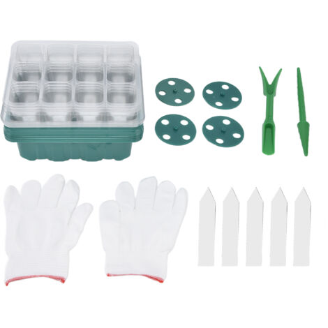Anzuchtplatten mit 12 Zellen und Feuchtigkeitskuppeln für Microgreens und Sämlinge