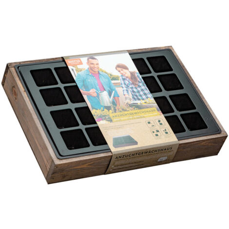 Anzuchtvollholzkiste mit 27er Topfplatte 50x16x6 cm