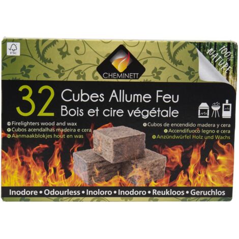 Anzündwürfel aus 100% natürlichem Holz  32 Stück