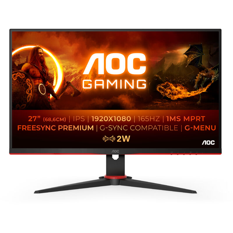 AOC - G2 27G2SPAE/BK led display 68,6 cm (27') 1920 x 1080 pixels Full hd Noir, Rouge