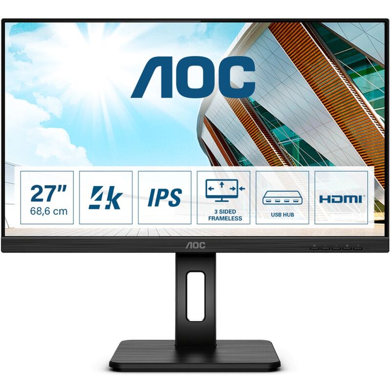 Image of U27P2CA monitor per computer 68,6 cm (27) 3840 x 2160 Pixel 4K Ultra hd led Nero - AOC