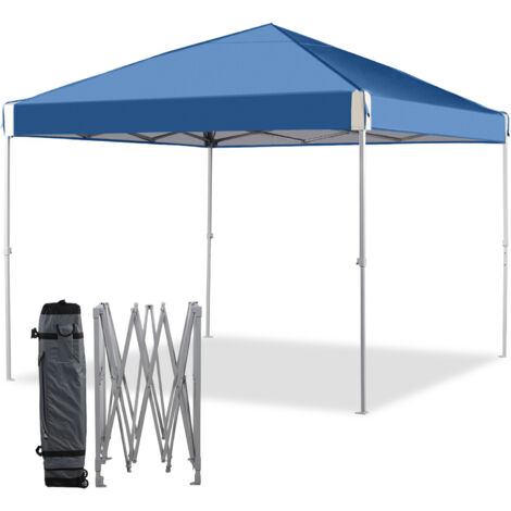 Aoodor 3x3 m Pop Up Canopy Tent, Water-Resistant 210D Oxford Fabric Portable-dark blue