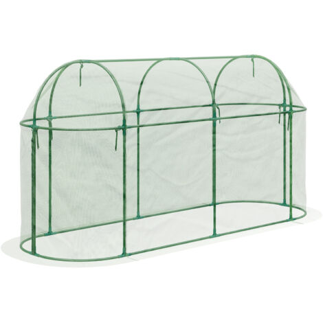 AOODOR Ernteschutz‑Zelt 244×122×183 cm
mit Pflanzenschutz‑Netz und Reißverschlüssen – Für Gemüse, Obst und Pflanzen, Geeignet für Garten, Hof und Rasen