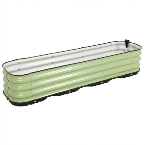 Aoodor Galvanisiertes Hochbeet-Kit mit Selbstbewässerungssystem, Metall-Gartenpflanzboxen mit Drainage-Pfropfen für Gemüse, Kräuter, Blumen