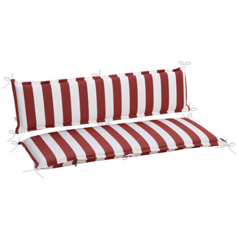 Aoodor Outdoor-Bankkissen mit Steppung, 150×45 cm, farbecht, 3-Sitzer mit Rückenlehne für Rasen- und Gartenbänke, Terrasse, Schaukel