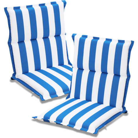 Aoodor Outdoor-Stuhlkissen, 2er-Set, farbecht, passend für Terrassen- und Essstühle, Garten- und Verandastühle, 100×50×6 cm