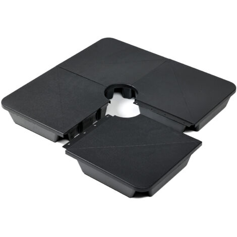 Aoodor Patio Umbrella Base Stand, Sand-Filled Outdoor Offset Cantilever Umbrella Weight Base-Black