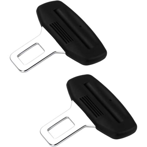 HIASDFLS aoory 2er Pack Anti Gurtwarner Gurtalarm Stopper Gurtzunge Für Gurtschloss Aus Metall Kunststoff Griff in Schwarz