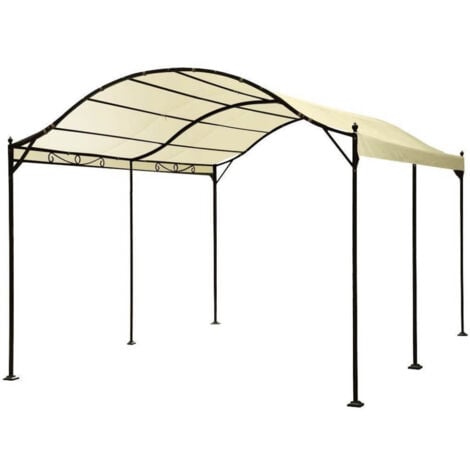 AORNOS - gazebo da giardino a onda in acciaio