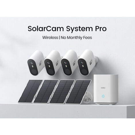 AOSU 2K ¨¹berwachungskamera Aussen Solar, Set 4+1, 32G Lokale ¨¹berfliegen- ohne ABO, Kabellos Outdoor Kameras mit Bewegungsmelder, Farb-Nachtsicht, Einfaches Setup, IP67, 2.4G/5Ghz WiFi - 7Pro