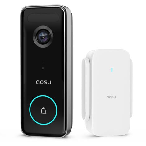 AOSU Drahtlose Türklingel mit Kamera, HD 5MP Video Smart Doorbell WiFi 5/2.4GHz Radar-Detektor, Keine monatlichen Gebühren, 180 Tage Batterielaufzeit, Türklingel