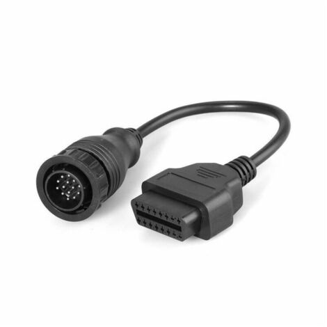 Aougo – Adaptateur 14 Pin vers OBD2 16 Pin – Câble diagnostic pour Mercedes Benz – Longueur 40 cm – Connecteur mâle 14 Pins, femelle OBDII 16 Pins - 16Pin