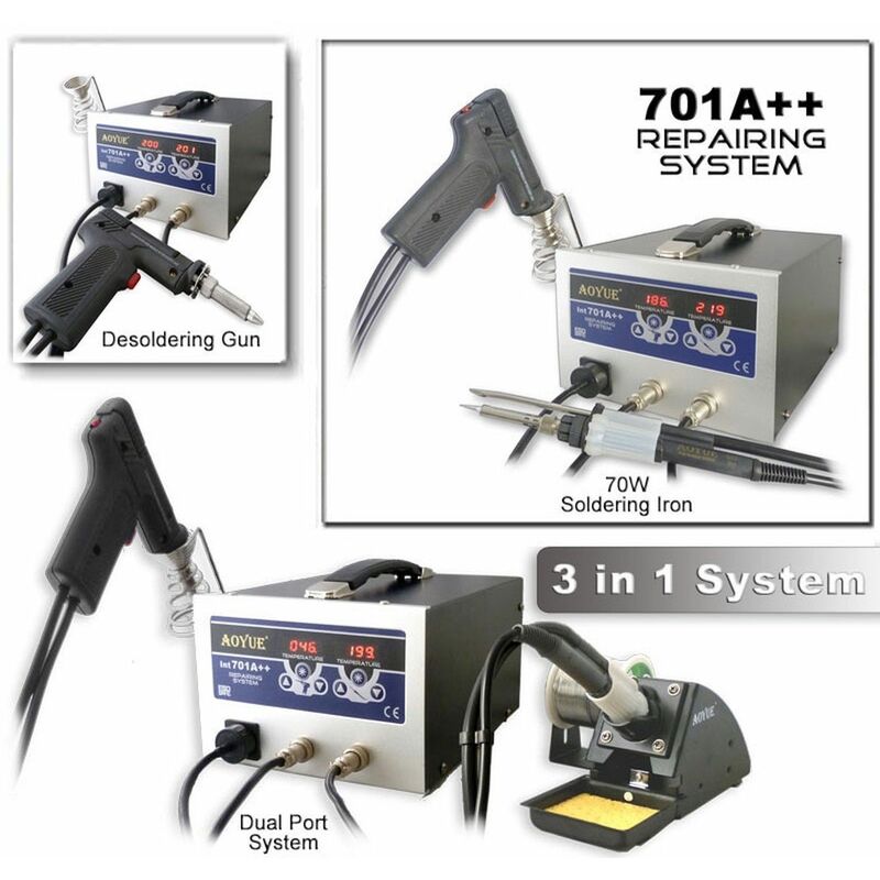 

701A++ Estacion de soldadura con Soldador y Desoldador - Aoyue