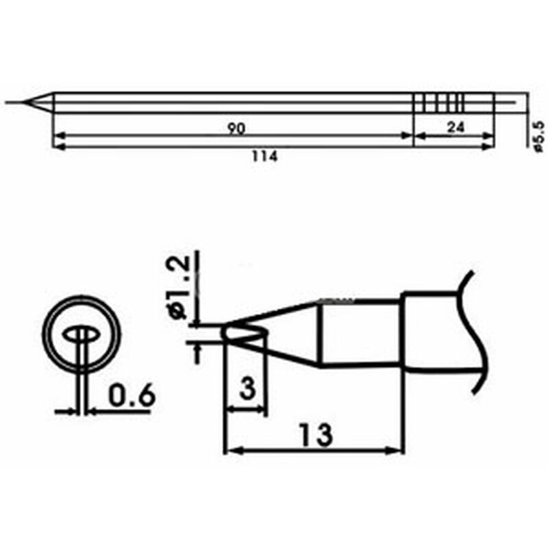 

LF-12LD Punta soldador con resistencia incluida - Aoyue