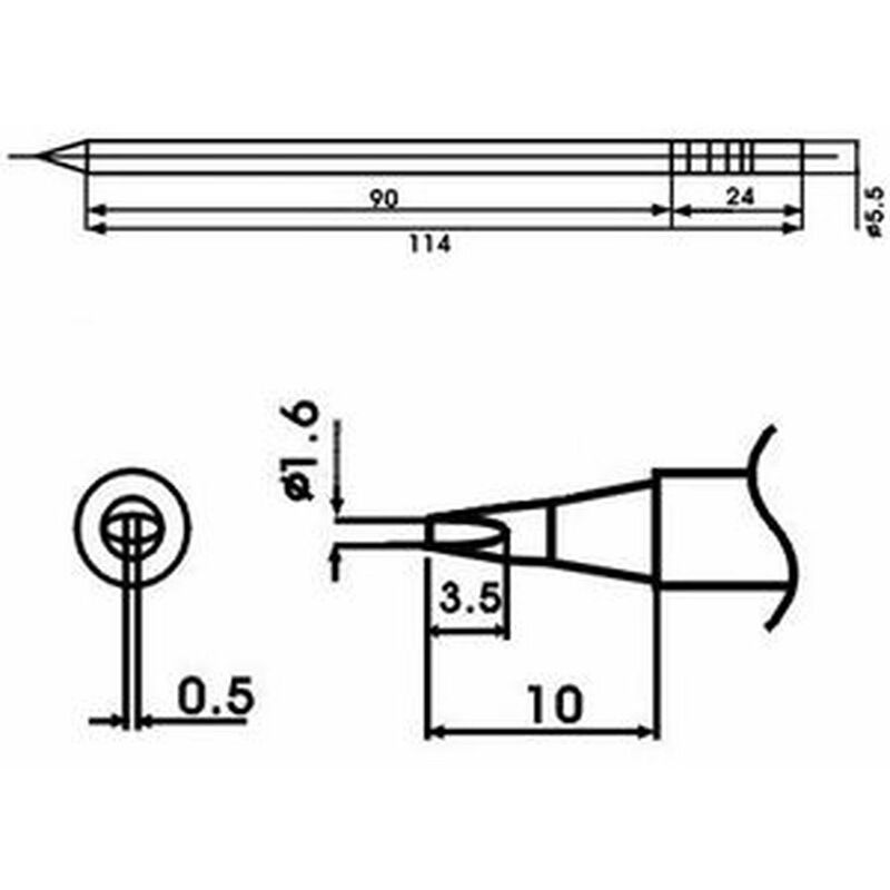 

LF-16D punta soldador con resistencia incluida - Aoyue