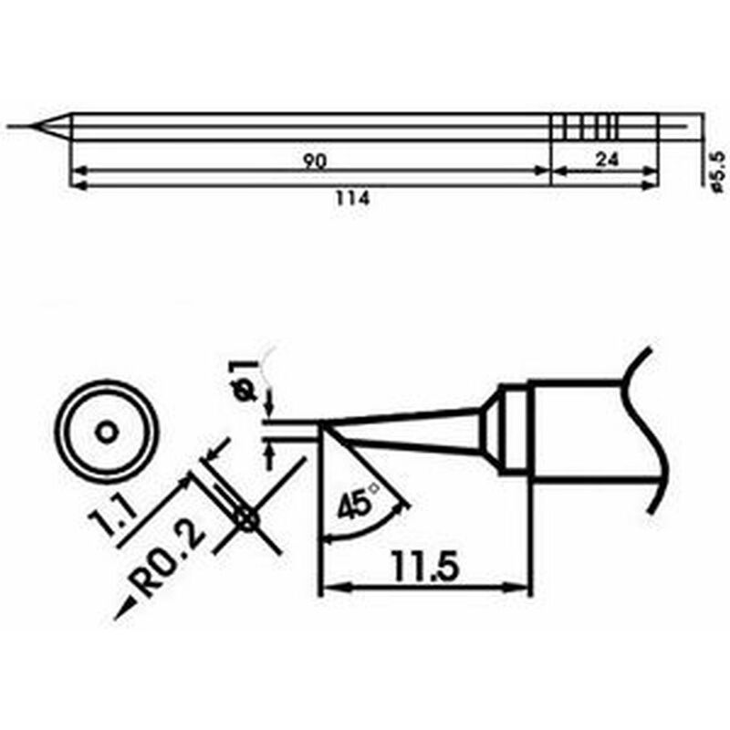 

LF-1BC Punta soldador con resistencia incluida - Aoyue