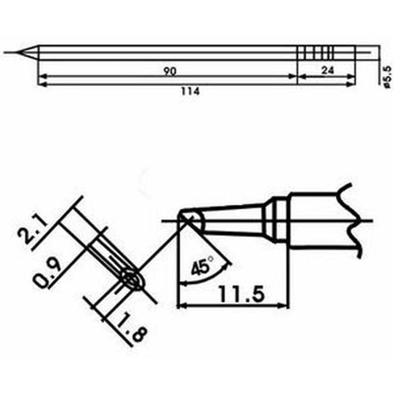 

LF-2BCM Punta soldador con resistencia incluida - Aoyue