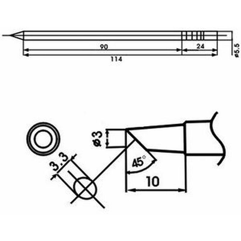 

LF-3BC Punta soldador con resistencia incluida - Aoyue