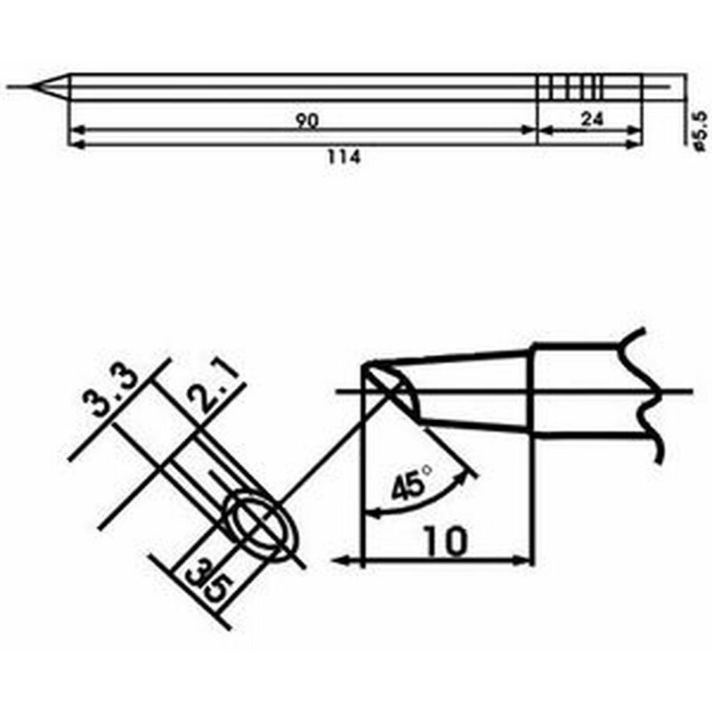 

LF-3BCM Punta soldador con resistencia incluida - Aoyue