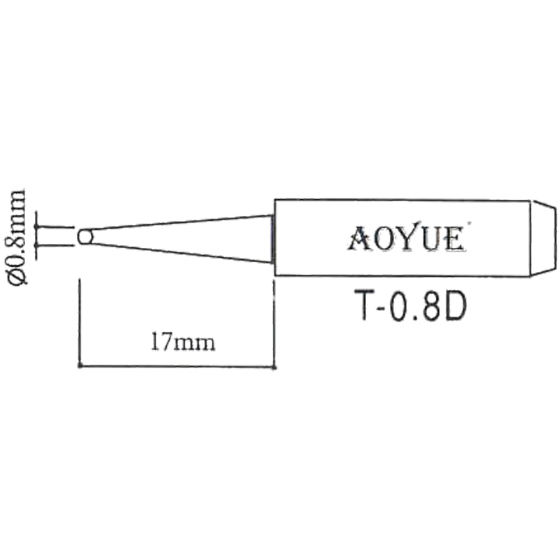 

T-0.8D Punta de soldadura Ø0.8x0.6mm - Aoyue