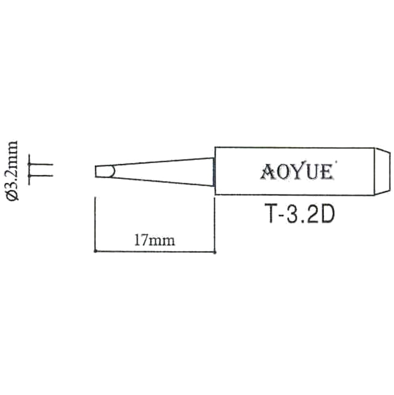 

AOYUE T-3.2D Punta de soldadura Ø3.2x0.5mm