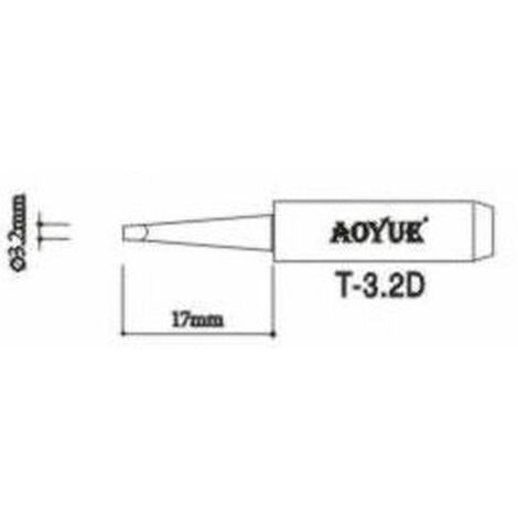 AOYUE T3,2D Repuesto punta soldador