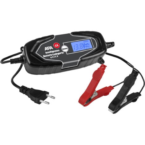 Eufab Intelligentes Batterieladegerät 6/12V 4A, auch für Lithiumbatterien 16647 Kfz-Ladegerät, Autom