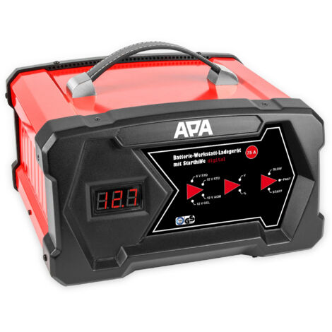 APA Batterie-Werkstatt-Ladegerät digital Werkstattladegerät