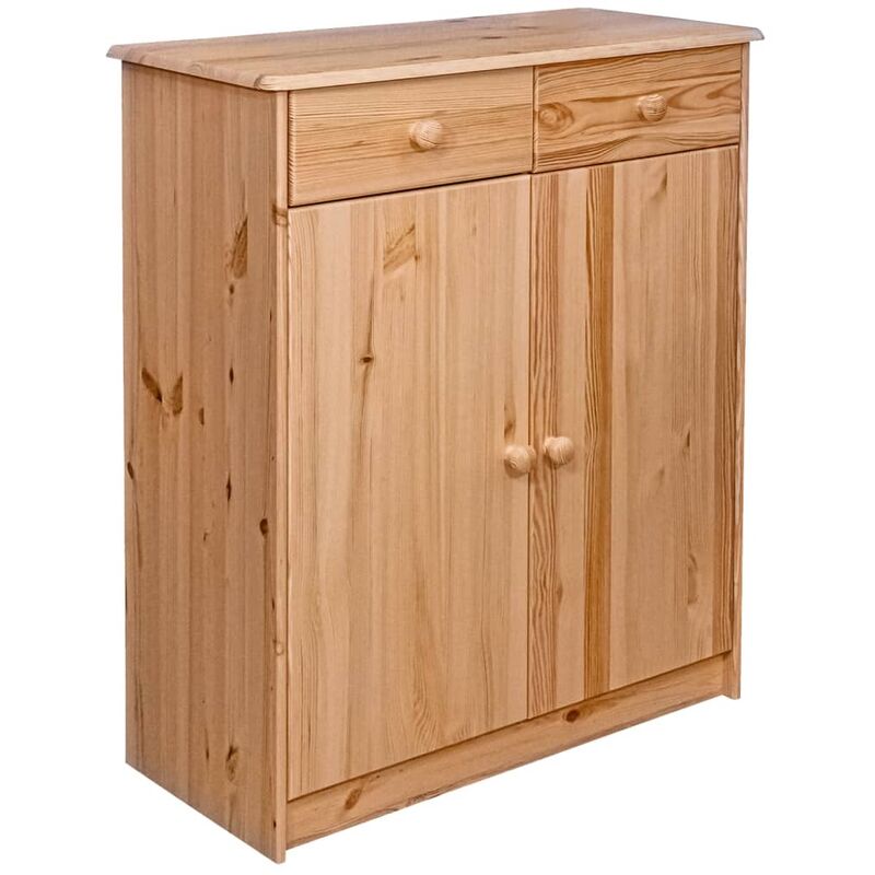 

Aparador 2 cajones madera maciza de pino 78x35x89 cm