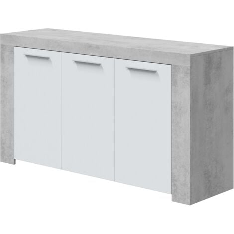 USINESTREET Aparador 3 puertas Ambit blanco cemento