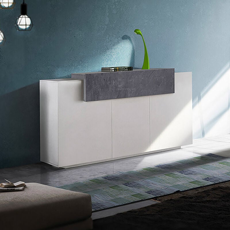 

Ahd Amazing Home Design - Aparador de 3 puertas y 3 estantes abatibles diseño moderno Corona Side Report
