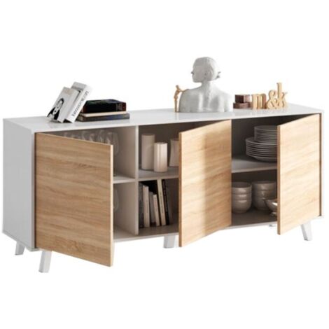 Aparador 3 Puertas Cm. 154x41x75 Blanco