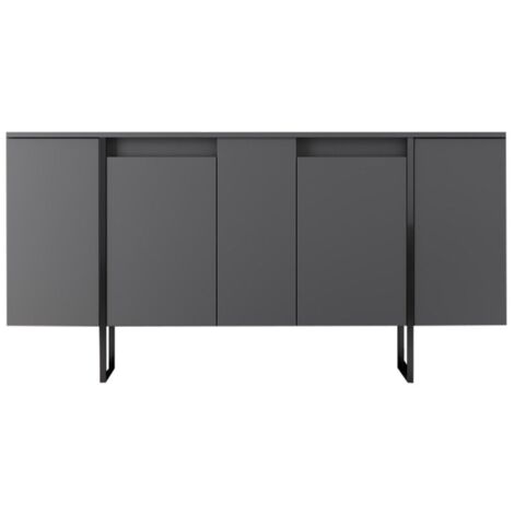 Aparador 4 puertas con estantes detrás de las puertas L160 cm - LUXE