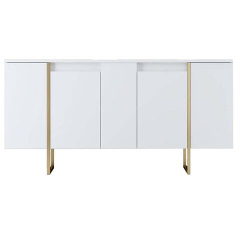 Aparador 4 puertas con estantes detrás de las puertas L160 cm - LUXE