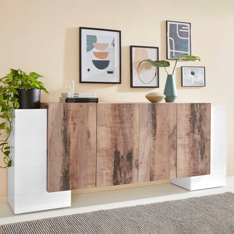 

Aparador 6 puertas cocina salón 210cm diseño Pillon Fabrik Acero